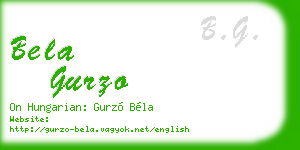 bela gurzo business card